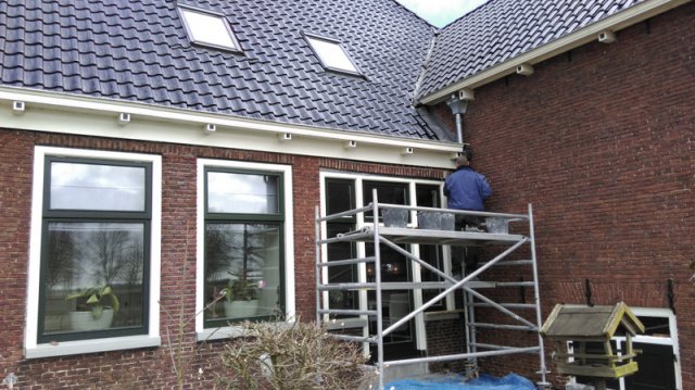 Foto impressie retauratie monumentale boerderij te Echten