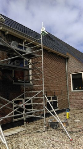 Foto impressie retauratie monumentale boerderij te Echten