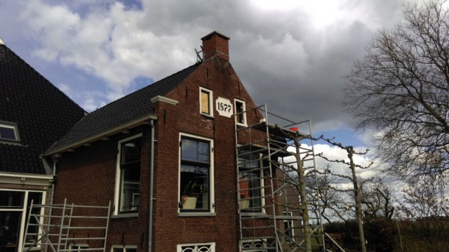 Foto impressie retauratie monumentale boerderij te Echten