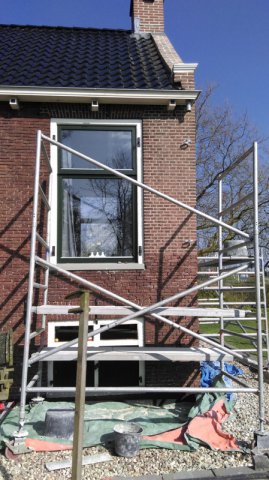 Foto impressie retauratie monumentale boerderij te Echten