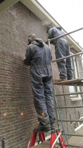 Foto impressie retauratie monumentale boerderij te Echten