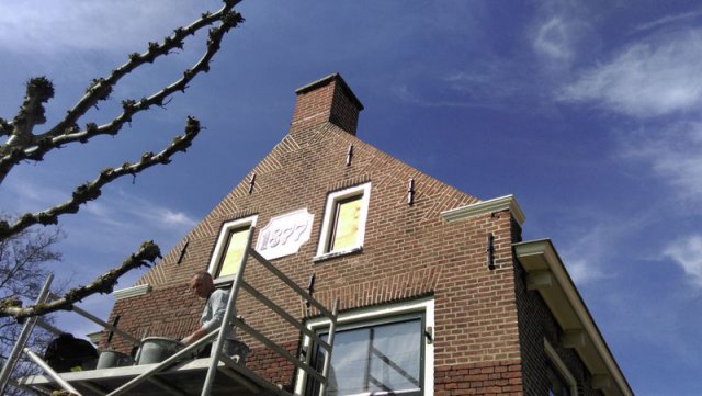 Foto impressie retauratie monumentale boerderij te Echten