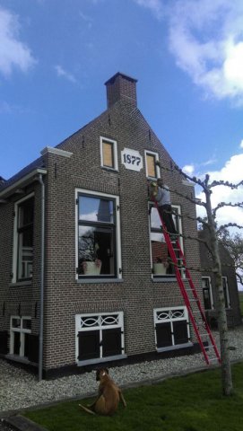 Foto impressie retauratie monumentale boerderij te Echten